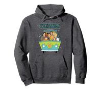Scooby-Doo Scoobynatural Supernatural Mystery Ride Sweat à Capuche, Unisexe pour Adultes, Chiné Foncé, XL