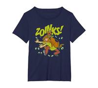 Scooby-Doo Shaggy Zoinks T-Shirt, Femme Grandes Tailles, Bleu Marine, 3X