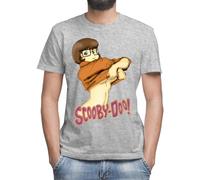 Scooby DOO T-shirt classique à col rond et manches courtes pour homme, gris, XXL