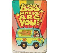 Scooby Doo Where Are You ? Boîte métallique style rétro 20 x 30 cm Décoration murale pour maison, cuisine, salle de bain, ferme, jardin, garage