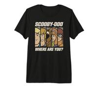 Scooby-Doo Where are You Faces T-Shirt Haut de Gamme