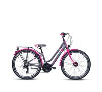 S'COOL chiX twin 24 pouces 21 vitesses Shimano Dark Grey/Pink | Vélo enfant | Vélo jeune | 24 pouces | Vélo léger | 21 vitesses