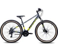 S'COOL Xroc disc 26 pouces 24-vitesse Altus RH35- Dark Grey/Lime | Vélo enfant | Vélo jeune | 26 pouces | VTT | Hauteur de cadre 35 | 24 vitesses
