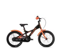 S'COOL XXlite 16 pouces 1-vitesse Black/Orange | Vélo 16 pouces pour enfants et adolescents | position assise ergonomique | vélo enfant | 1 vitesse