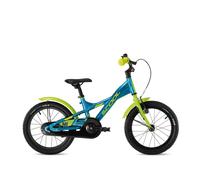S'COOL XXlite 16 pouces 1 vitesse Blue/Lime | Vélo 16 pouces pour enfants et adolescents | Vélo avec position assise ergonomique | Vélo pour enfants | 1 vitesse
