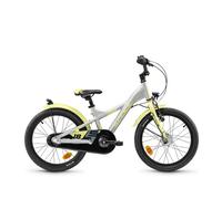S'COOL XXlite street 18 pouces 3 vitesses Silver/Lime | Vélo 18 pouces pour enfants et adolescents | Vélo avec position assise ergonomique