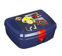 Scooli Boîte à déjeuner pour enfant avec insert amovible - Sam le pompier - Boîte à goûter pour la maternelle - Boîte à goûter pour l'école - En plastique sans BPA - Boîte à sandwich - Boîte à