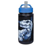 Scooli Gourde d’eau au motif de Jurassic World, pour enfants, en plastique, sans bisphénol A, environ 500 ml, paille intégrée, pour la maternelle et l'école