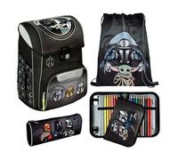 Scooli Sac d'école noir gris pour fille et garçon - EasyStart Schulranzen-Set 5 pièces Star Wars 343352