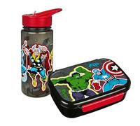 Scooli - Set Avengers pour Enfants : boîte à goûter + Bouteille, Parfait pour école/crèche, dès 4 Ans, Plastique léger et sûr