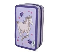 Scooli - Tripledecker Magic Horse - Trousse Scolaire à Trois Compartiments garnie de Crayons et Accessoires de Haute qualité - idéale pour l’école, Les Loisirs et Les déplacements - à partir de 6 Ans