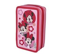 Scooli - Tripledecker Minnie Mouse - trousse scolaire à trois compartiments garnie de crayons et accessoires de haute qualité - idéale pour l’école, les loisirs et les déplacements - à partir de 6 ans
