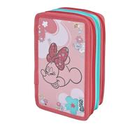 Scooli - Trousse d'écolier Tripledecker Minnie Mouse - Grande Trousse d'écolier avec des Crayons de Haute qualité - Pratique et Fonctionnelle - à partir de 6 Ans