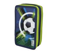 Scooli Tripledecker Soccer Champion - Trousse Scolaire à Trois Compartiments avec Crayons et Accessoires de qualité - idéale pour l’école et Les Loisirs - dès 6 Ans