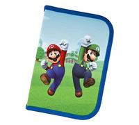 Scooli - Trousse d'écolier remplie Super Mario - Trousse complète avec des Crayons de Haute qualité et Plus - Trousse Scolaire Tout-en-Un - Pratique pour l'école - pour Les garçons à partir de 6 Ans