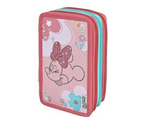 Scooli - Trousse d'écolier Tripledecker Minnie Mouse - Grande Trousse d'écolier avec des Crayons de Haute qualité - Pratique et Fonctionnelle - à partir de 6 Ans