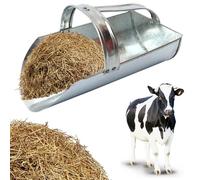 Scoop d'alimentation en métal Robuste pour Le bétail, cuillère à Grains épaissie avec poignée Ergonomique, Pelle d'alimentation Polyvalente pour Chevaux, volaille et Utilisation de la Ferme
