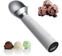 Scoop de crème glacée chauffée intelligente, chauffage électrique au chauffage à crème glacée thermostatique avec affichage numérique à LED, sans bouton, 2 oz de capacité, scoop de crème glacée,