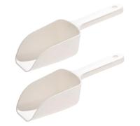 Scoop de glace 2PCS pour machine à glace, cuillère à main pour congélateur avec trou suspendu, PP blanc polyvalent pour la n