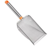 Scoop de litière de chat, scoop de litière en filet fin, grand scoop de litière de gros chat, scoop de litière de chat en métal avec trou suspendu pour les propriétaires de chats / 11x6x2 pouces