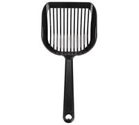 Scoop de Litière pour Chats, Scoop de Litière 5 Mm d'espacement Filtrant Conception Caca Chat Coovel Pooper Scooper avec Poignée Ergonomique pour Bac à, 10.2x4.6x1.4in (Style régulier Noir)