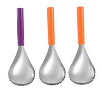 Scooper à la citrouille gratte-ci de citrouille en acier inoxydable, 3 pc avec bord dentelé, cuillère à citrouille manuelle avec poignée non glissante cuillère de sculpture de citrouille