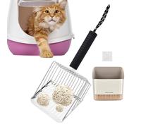 Scooper De Chat Pour Litière, Scoop De Caca De Chat Avec Support - Kit De Caca Animal En Acier De Ce Scoop De Litière Pour Cha, Outil De Nettoyage À Tamis Rapide Pour Chiens De Poulet De Poussin Lapin