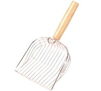 Scooper de litière pour chats, Scooper de la boîte de chat, Pitre à tamis pour animaux de compagnie antiadhésive, Scoop de tamis en métal robuste avec crochet latéral de rangement, scooper de merde de