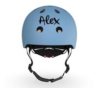 Scoot and Ride Casque M-L Acier - réglable avec lumière de sécurité LED - dès 2 Ans - personnalisé avec nom