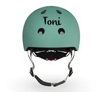 Scoot and Ride Casque XXS Forest - léger & réglable avec lumière de sécurité LED - pour Enfants 1-5 Ans - personnalisé avec prénom