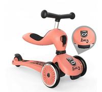 Scoot and Ride - Highwaykick 1 Pêche - 2-en-1 avec siège & réglable en Hauteur - pour Enfants de 1 à 5 Ans - personnalisé avec Le prénom