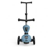 Scoot and Ride Highwaykick 1 Push & Go Steel - 2-en-1 avec siège & Barre de poussée - Hauteur réglable - pour Enfants de 1 à 5 Ans - personnalisé avec prénom
