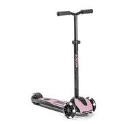 Scoot & Ride Highwaykick 5 Trottinette avec LED pour enfant à partir de 5 ans, guidon réglable en hauteur et amovible, rose