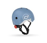Scoot and Ride SR-Casque XS-Bleu Acier réfléchissant vélo Mixte, 45 BIS 51cm
