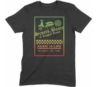 Scoot Boots & Reggae Roots Ska Unisex 100% Cotton Short-Sleeve T-Shirts Black L