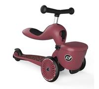 Scoot & Ride Highwaykick 1 Lifestyle Kickboard avec siège et boîte de rangement Trottinette 2 en 1 pour enfants à partir de 1 à 2 ans Guidon évolutif Hauteur réglable sans outil Wildcat