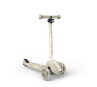 Scoot & Ride Highwaykick 3S Trottinette pour enfants à partir de 3 ans, hauteur réglable, 2 directions, roues LED, pliable, pour enfants de 96 à 130 cm, gris cendré