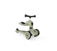 Scoot & Ride Highwaykick Trottinette 2 en 1 avec siège réglable en hauteur et guidon (vert olive)