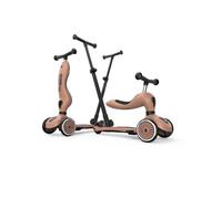 Scoot & Ride Highwaykick Trottinette 2 en 1 Push and Go avec siège et guidon à partir de 1 à 2 ans, hauteur réglable, sans outil, moka
