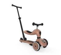 Scoot & Ride Highwaykick Trottinette 2 en 1 Push and Go avec siège et guidon à partir de 1 à 2 ans, hauteur réglable, sans outil, moka