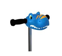 Scootaheadz - Tête de Dinosaure pour Trottinette Enfant - Accessoire pour Trottinette 2 ou 3 Roues - Dino Bleu - Décoration Trottinette Enfant à partir de 3 Ans - Installation Facile sans Outils