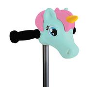 Scootaheadz - Tête De Licorne pour Trottinette - Accessoire Trottinette Enfant 3 Ans Et Plus - Cadeau Fille - Installation sans Outil - Amie De Trottinette Licorne Rose Et Menth