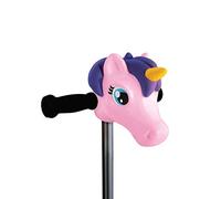 Scootaheadz - Tête De Licorne pour Trottinette - Accessoire Trottinette Enfant 3 Ans Et Plus - Cadeau Fille - Installation sans Outil - Amie De Trottinette Licorne Rose Et Violet