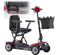 Scooter De Mobilité À 4 Roues,Scooter De Mobilité Motorisé Pour Personnes Âgées,Scooter De Mobilité Pour Coffre De Voiture De Voyage,Charge 150 Kg,Avec Chargeur Et Panier Inclus A