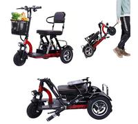 Scooter de Mobilité éLectrique Pliable, Mobilité éLectronique 3 Roues, UltraléGer, Compact, Longue PortéE, Avec Batterie Amovible Une Charge Maximale de 160 Kg