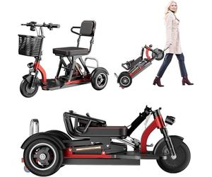 Scooter de mobilité Pliable et léger à 3 Roues siège Confortable fauteuils roulants électriques Scooters motorisés pour Personnes âgées