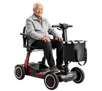 Scooter De Mobilité Pliable Léger,avec Une Autonomie De 20 Kilomètres | Batterie amovible,éclairage LED,panier,capacité de 120 kg (265 lb),largeur réglable,port USB,crochet, pare-chocs arrière