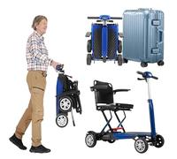 Scooter De Voyage Léger Scooters De Mobilité pour Adultes Batterie Amovible De 20 Km Conception Confortable Et Pliable pour Les Personnes Âgées Et Handicapées Blue