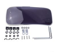 Scooter - Déflecteur de pare-brise en plastique dur ABS pour moto - Protection contre le vent et la pluie - Convient pour aileron de carénage (long transparent (fumé long)