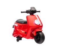 AIYAPLAY Scooter électrique Enfants Moto Porteur pour Enfants 6 V, 2 Moteurs Puissant, Vitesse Max. 3 km/h, Phare et Musique, Marche Avant/arrière, Roues d'entraînement, 18 à 36 Mois, Rouge